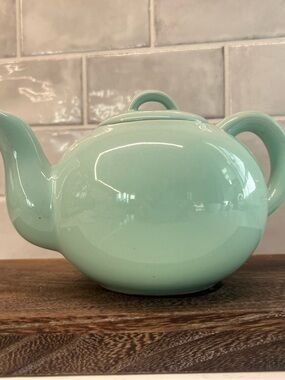 Glossy Mint Green Ceramic Teapot